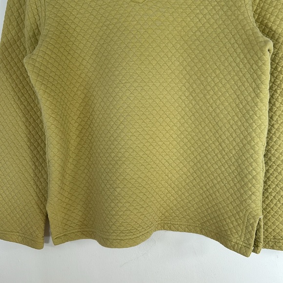 Russ Berens Malibu Vintage Waffle Weave Women’s Size M Chartreuse Pullover Top - Picture 6 of 13